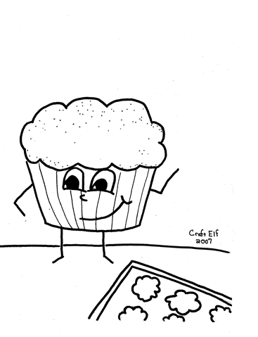 muffin coloring page